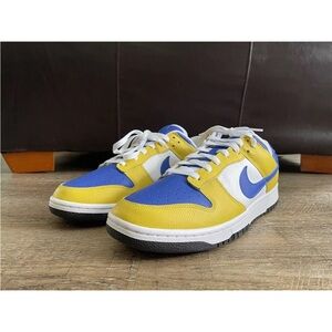Nike Dunk Low Id By You Tour Yellow Game Royal White Men’s Sz 12 FN0569-900